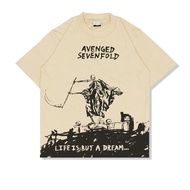 T-Shirt merchandise A7X Avenged Sevenfold Life Is But a Dream Abum - Rock Metal Band Tees Oversized