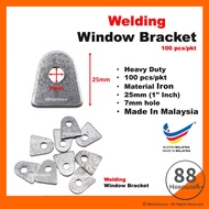 1" welding window bracket / bracket besi / grill door / window grill / telinga / welding besi / weld