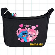 Lilo And Stitch Character Children's Sling Bag, Cute Stitch School Bag for Girls And Boys, FREE NAME