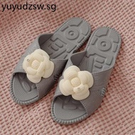 New Product Imported from Korea Camellia Foot Massage Slippers Bedroom Anti-slip Lightweight Soft Ladies Light Luxury S