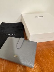 Celine 皮夾 藍灰色 短夾