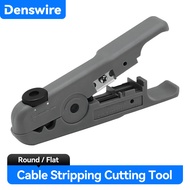 Denswire Cable Stripper for Flat or Round Cable Network Wire Stripper Ethernet Cable Stripping Cutti