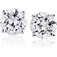 The Diamond Channel CERTIFIED 1 to 6 Carat LAB GROWN Solitaire Diamond Stud Earrings Round Cut 4 Pro