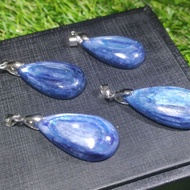 Kyanite crystal pendant natural germstone crystal free necklace batu kristal biru (readystock Malays