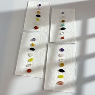 7 Chakra Colorful Quartz Stone Meditation Purify Stones Postcard Bookmark