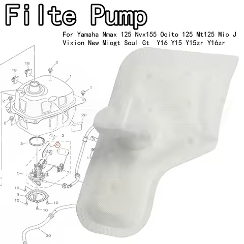 FUEL PUMP FILTER STRAINER MESH 54P-E3915-00 FOR NMAX 125 150 160 NVX AEROX 155 R15 MT15 FZ150 Y15ZR/
