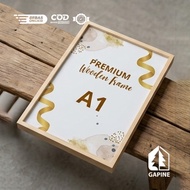 A1 Wooden Photo Frame A1 Wooden Photo Frame 59.4 x 84.1 cm Natural Pine Wood Frame