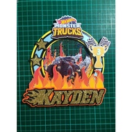 Hot wheels cardstock shaker caketopper