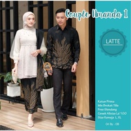 Batik Couple Set - 1 Kemeja Lelaki (size M to XL) &amp; 1 set baju lace dan kain batik perempuan (free Size)