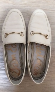 Sam Edelman 白色皮革樂福鞋