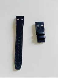 IWC Big Pilot 大飛真牛皮黑皮橙皮底代用帶 Xs Size 22mm  (55/135mm)