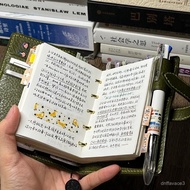 Green pu Leather Ledger Vintage Notebook Travel Diary Notebook M5Planner Binder