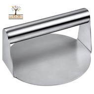Stainless Steel Burger Press, 5.5 Inches, Round Burger Smasher, Non-Adhesive Bacon and Grill Press f