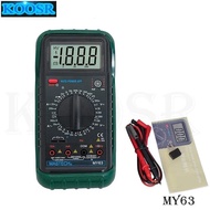 MASTECH MY63 2000 counts Digital Multimeter DMM w/ Temperature Capacitance & hFE Testers Meters Amme