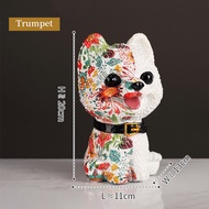 ศิลปะสมัยใหม่นอร์ดิกพิมพ์ลูกสุนัขเครื่องประดับห้องนั่งเล่นตกแต่งบ้านงานฝีมือเรซิ่นลูกสุนัขน่ารัก Pud