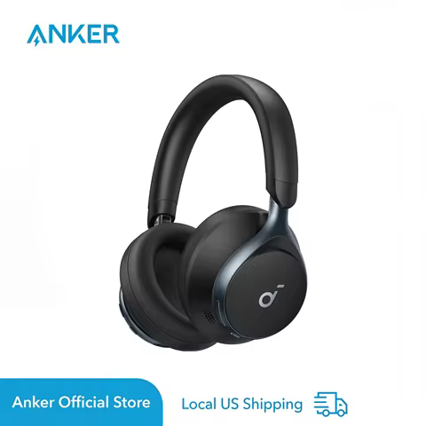Soundcore by Anker, Space One, Active Noise Cancelling Headphones, 2X Stronger Voice Reduction, 40H 
