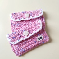 Messy Pink Wallet | Knitted Card Holder Wallet