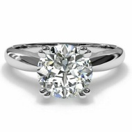 ORIGINAL RING 2.21 Ct Vvs1 Ice White Moissanite Diamond REAL 925 Silver Size 7.25