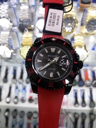 Balmer 8138G BK-49 Men's Quartz Date Sapphire 50M Red Rubber Strap Watch