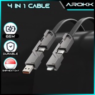 SG丨4 in 1 66w Fast Charging Data Cable Type-C USB IOS Zinc Alloy Data Cord