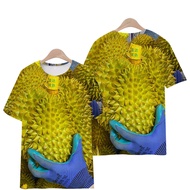 Durian Pain Clothes 2024 Creative Round Neck Short Sleeve 3d Printing Funny Handsome High-End Men Wo