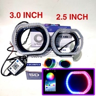 Shourd Biled BMW 2.5 inch 3 inch Welcome Light Rjb Android App 5D Universal Car Motorcycle