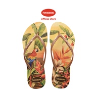 Havaianas Women Slim Tropical Flip Flops- Caja Yellow