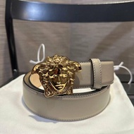 💎Han's house精品服飾💎VERSACE 凡賽斯 女神頭 柔軟皮革 皮帶 義大利製 寬4CM 原價19000