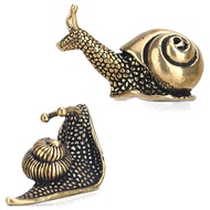 【AiBi Home】-2Pcs Snail Decor Outdoor Pond Garden Snail Figurine Brass Snail with Decor Effect the Meaning of the Snail Walk Slowly