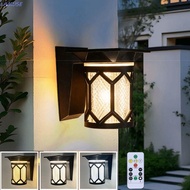 LAMUSE LED Solar Lamp, IP54 Rating Waterproof Solar Wall Lights, Decorative Remote Control Adjustabl