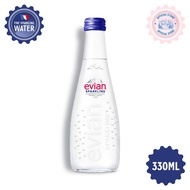 evian Sparkling Natural Mineral Water Glass (330ml)