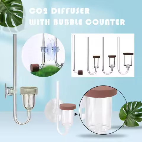 Aquarium CO2 Diffuser With Bubble Counter Twinstar Style Atomizer Acrylic Fish Tank Aquatic Plants A