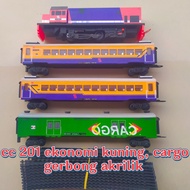 mainan kereta api indonesia, miniatur kereta api cc 201 perumka