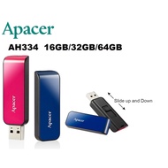 APACER AH334 USB2.0 16GB / 32GB /64GB Pendrive Pen Drive /Flash Drive / Thumb Drive