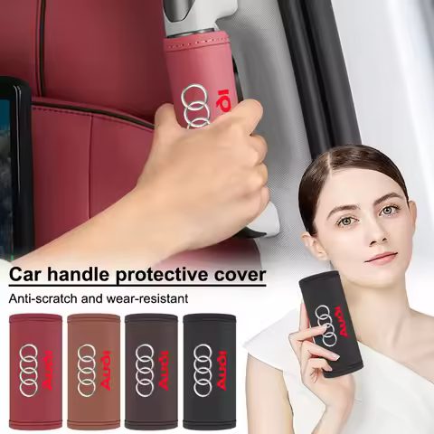 PU Leather Roof Handle Anti-scratch Protector Case Stickers For Audi A3 8L 8V 8P A4 B5 B6 B7 B8 A5 A