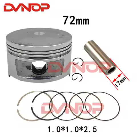 Motorcycle piston ring CH250 CF250 CN250 ATV moto Piston assembly Piston diameter 72mm Piston pin 17