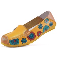 Womens Loafers Flats Shoes: Women Comfortable Soft Floral Print Dress Loafer Casual Slip on Walking 