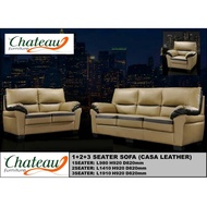 Premium Quality Casa Leather Sofa 1+2+3 seater [Top selling Direct from factory]