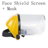 Industrial Safety Full Face Shield With Wide Visor Clear Screen Face Screen Or Adjustable Steel Mesh Helmet