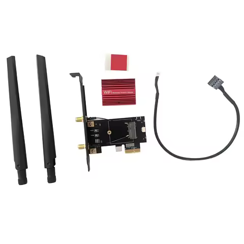 Desktop Computer WiFi Adapter PCI-E x1 Slot for NGFF M.2 Wifi Cards AX210 AX200 AC9260 AC8265 AC8260