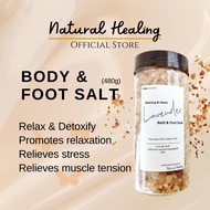 NATURAL HEALING Foot Spa Foot Bath Salt Epsom Salt Garam Bukit Rendam Kaki 500g Foot Soak Epsom Salt Bath Sitz Bath Salt