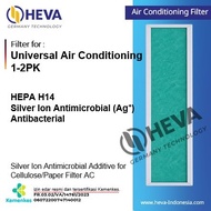 HEVA HEPA H14 Antibacterial Silver Ion AC Filter for AC 1-2PK HEPA H14 Antibacterial Ministry of Hea