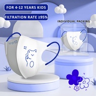 【Ready Stock】BOTOM 50Pcs Kids 3D Mask 0 to12 Years Independent Packing 3-layer Breathable Comfortabl