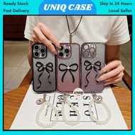 IPH 11 12 13 14 15 16 17 Plus Pro Max reben fon sarung lut sinar 2 in 1 transparent ribbon soft phon