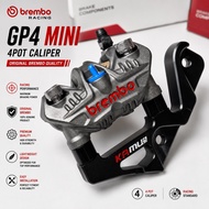 RXZ LC135 4S V8 XMAX Original Brembo GP4 Mini 4Pot Caliper Siap Bracket Full Set Just Plug N Play On