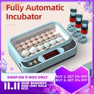 【Local delivery】Fully Automatic Incubator 15/24/36/64 Eggs Smart Incubator Small Home Incubator Parrot Bird Egg Chick Rutin Chicken Incubator Dual Power