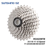 sunshine-sz MTB/Road Bicycle cassette  flywheel 8 / 9 /10 /11 /12 speed bicycle sprocket 23/25/28/30/36/40/42/46/50T Bike cogs