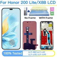 6.7"AMOLED For Honor 200 Lite LLY-NX1 Lcd Display Digital Touch Screen For Honor X8b LLY-LX1, LLY-LX