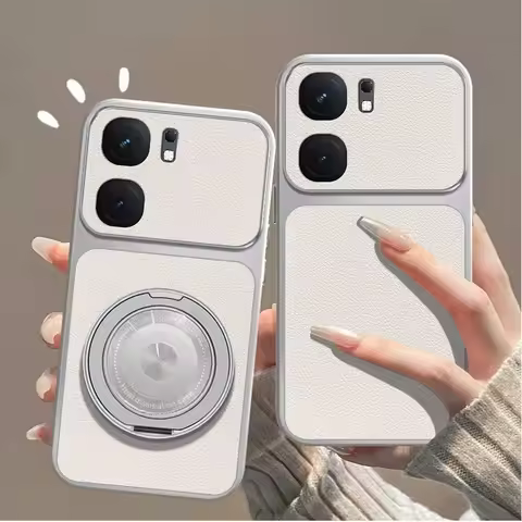 Lychee Texture Leather Case For VIVO iQOO Neo 11 10 Pro Plus 9S Pro Plus Neo 8 Magnetic Stand PU+PC