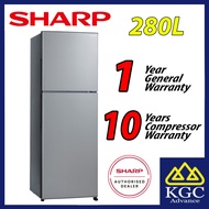 (Free Shipping) Sharp 280L Fridge 2 Door Refrigerator SJ285MSS